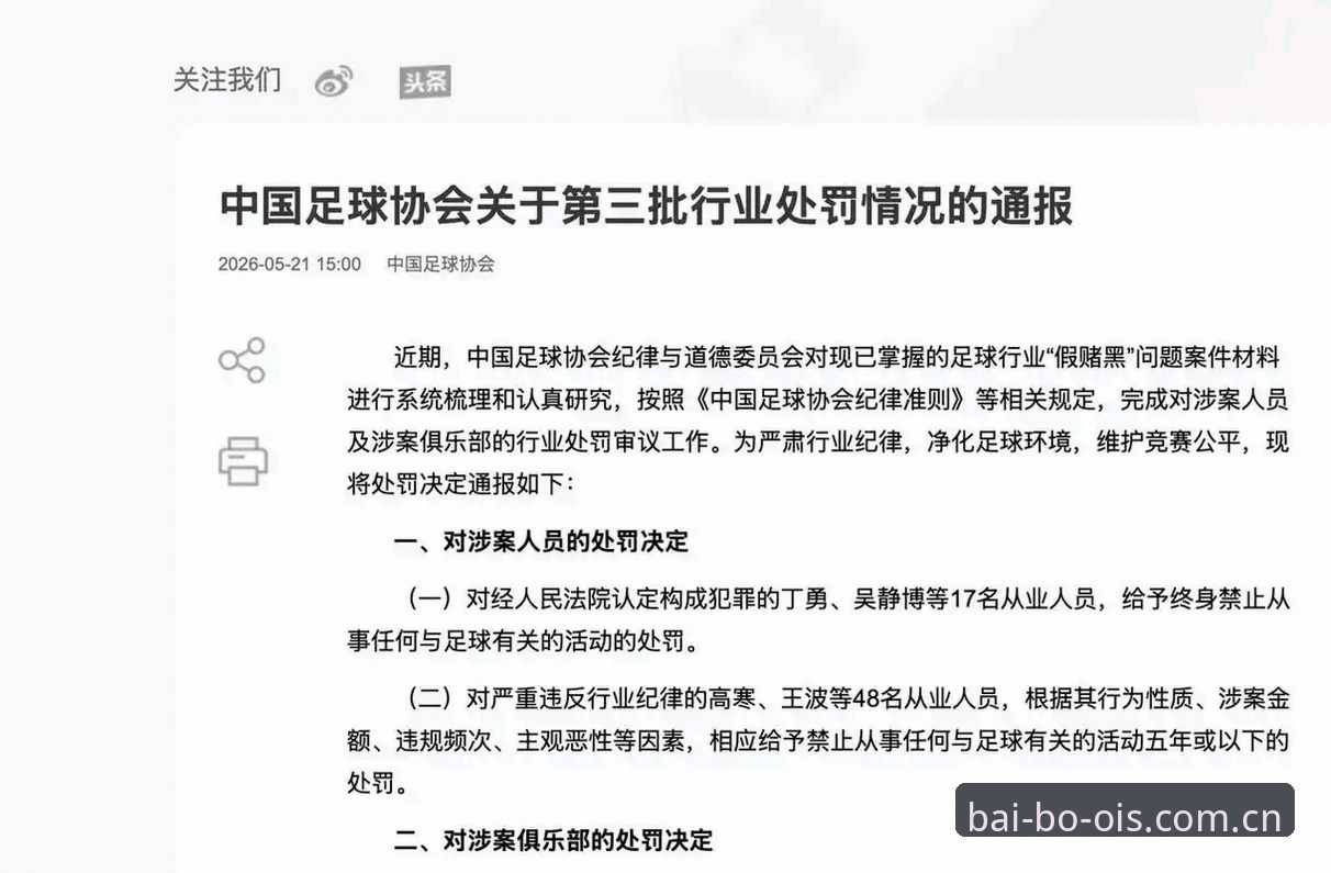 足协第三批禁足名单详解：65人受罚，终身禁足17人